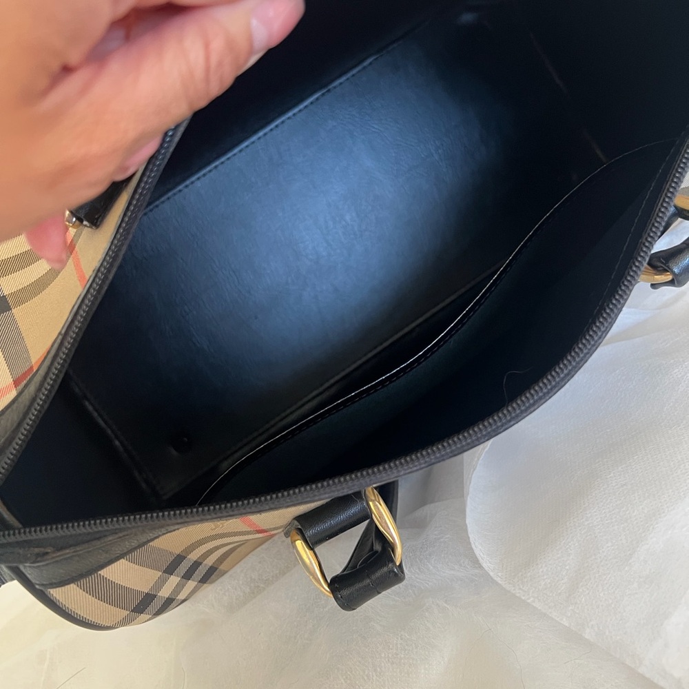 Burberry Tan and Black Plaid Satchel - Picture 7 of 8